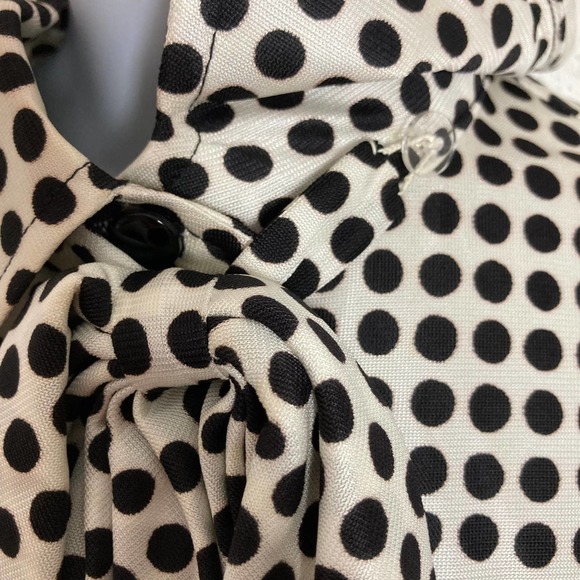 Vintage 70s Lilli Ann 3-Piece Suit Jacket Blazer Skirt Mod‎ Polka Dot // Size XS - Picture 8 of 10